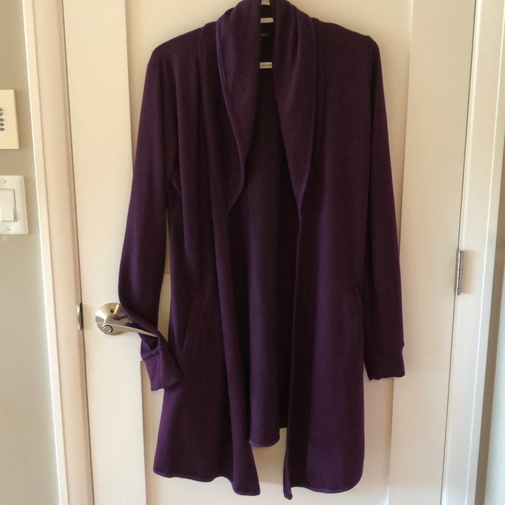 Long purple cardigan